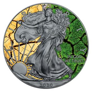 1 oz Silber Eagle 2020 – Erde, Art Color Collection