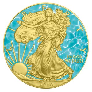 1 oz Silber Eagle 2020 – Wasser, Art Color Collection